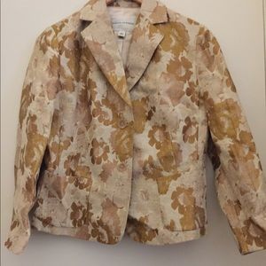 Banana Republic Gold and Cream Floral Blazer